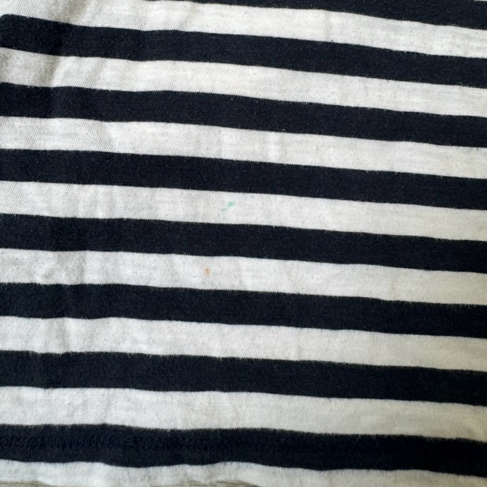 Hollister Navy White Striped V Neck Long Sleeve Tee Medium Y2K Stains - Picture 10 of 12